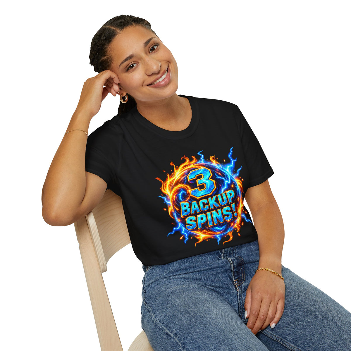 3 BACKUP SPINS! -  T-Shirt