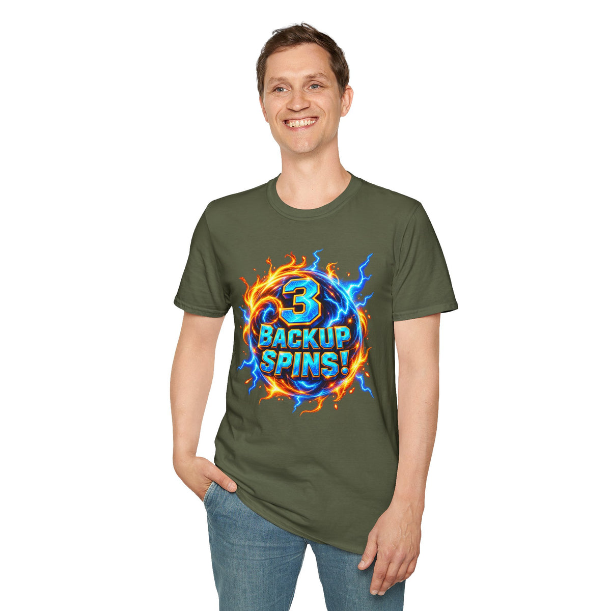 3 BACKUP SPINS! -  T-Shirt