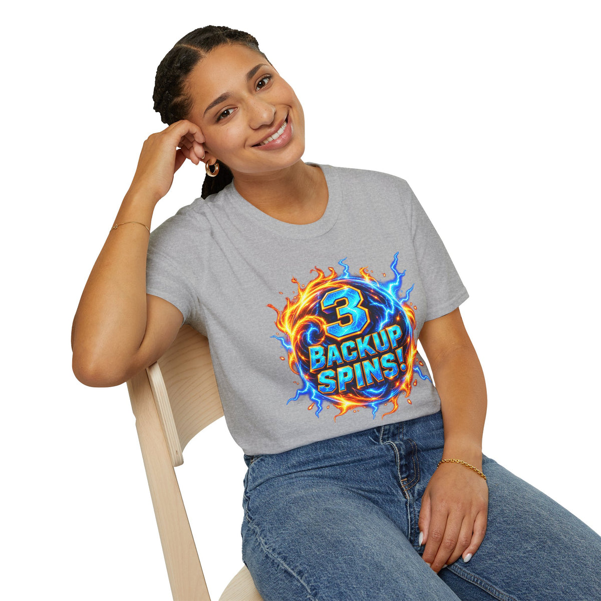 3 BACKUP SPINS! -  T-Shirt