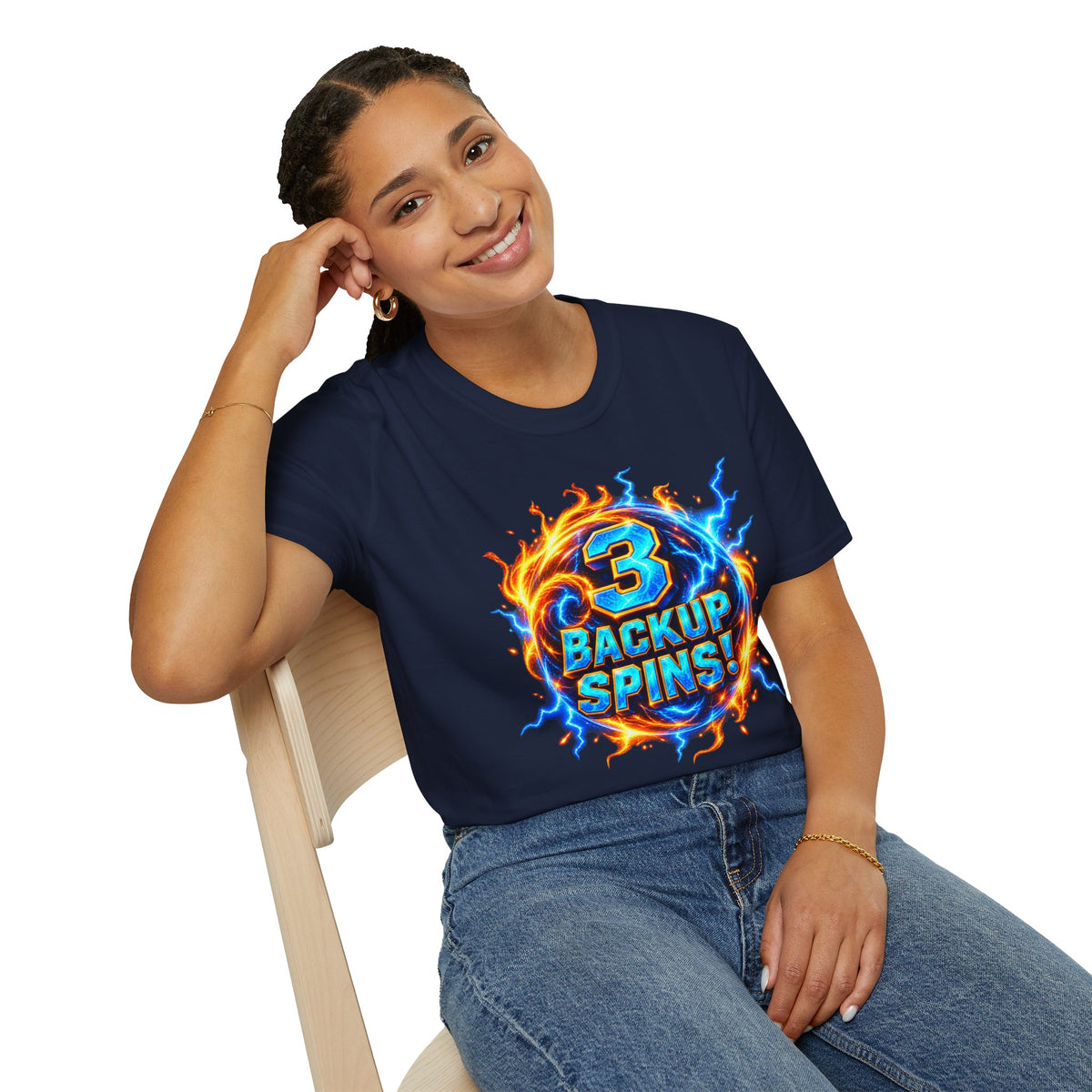 3 BACKUP SPINS! -  T-Shirt